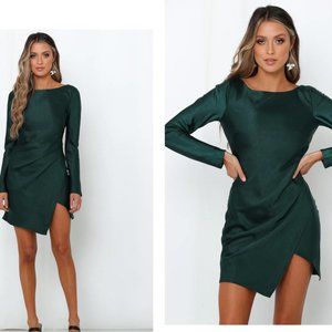 Hello Molly Expressed Permission Dress Forest Green Size Small